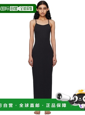 香港直邮潮奢 SKIMS 女士 黑色 Cotton Rib Long Cami 连衣裙 DRM