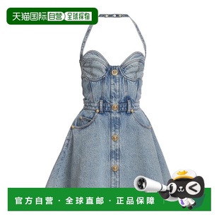 FF0R2505DF97 露背纽扣牛仔喇叭连衣裙 1h可退 香港直邮Balmain