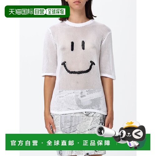 香港直邮MOSCHINO 女士针织衫 092304811001 SS2026 白色 Smile S