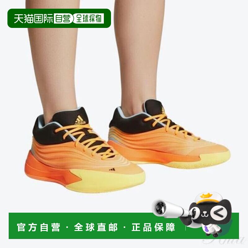 日本直邮adidas Dame 10 舒适时尚 低帮 篮球鞋 男女同款 橙黑色