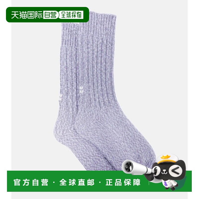 香港直邮Miu Miu 缪缪 女士 徽标羊绒羊毛袜子 purple紫色 舒适时