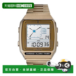 自营 Timex重新发行数字LCA男士手表-金色 美国奥莱直发天美时