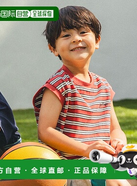 1h可退 日本直邮BEAMS mini 儿童宽松版型短袖条纹上衣 可爱休闲