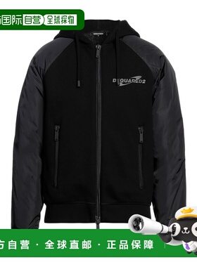 1h可退 香港直邮潮奢 Dsquared2 二次方 男士 夹克 black黑色 舒
