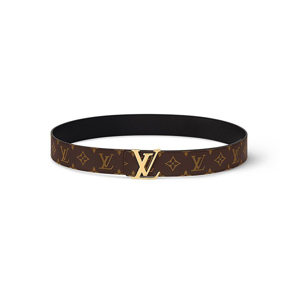 LV/路易威登 24年款 女士棕色老花图案帆布双面腰带40mm