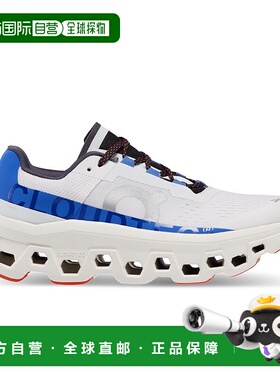 自营欧洲直邮On昂跑Cloudmonster女士霜白色/钴蓝色再生聚酯缓震