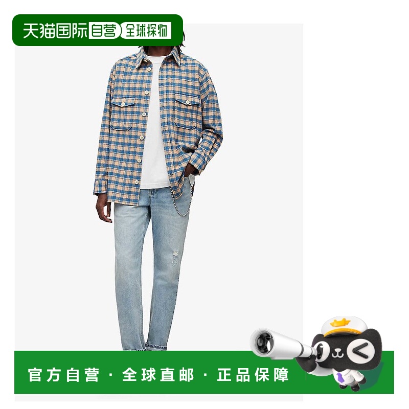 1h可退 香港直邮潮奢 Allsaints 男士 Isac 宽松款圆领棉质T恤