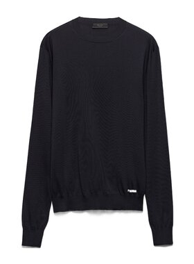 PRADA 男士针织毛衣 UMB92716AISOOOF0008 CO 蓝色 长袖圆领毛衣