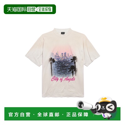 香港直邮Balenciaga 巴黎世家 男士 City Of Angels 中号合身T恤(