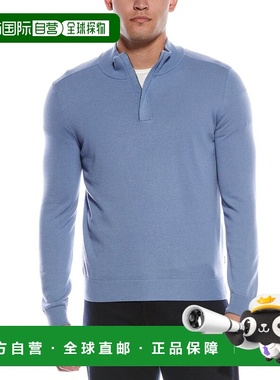 自营BOSS Hugo Boss Lorman-D Wool-Blend 1/4-Zip Sweater - blu