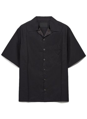 PRADA 男士衬衫 SC80316A6SOOOF0002 CO 黑色 短袖衬衫