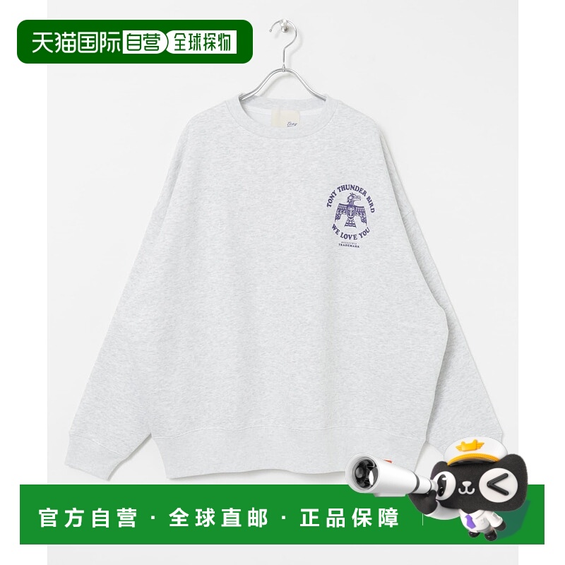 1h可退 日本直邮Tony 男士宽松箱型水鸟图腾圆领卫衣 TN24FW023T4