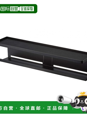 山崎实业 电视背面路由器配线收纳架 黑色 57×D11×H12.5