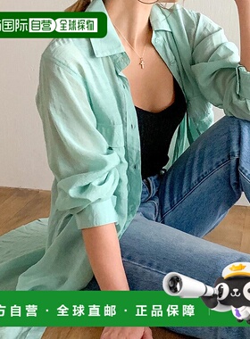 日本直邮JUNOAH oversize slit sheer衬衫 JU5602EW01832长袖上衣