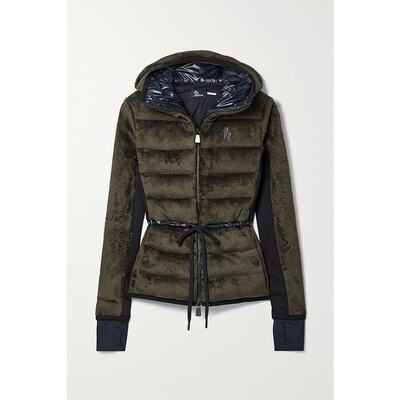 潮奢 Moncler Grenoble 女士弹力平纹布边饰绗缝 Pola