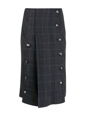 Chloe 不对称苏格兰半身裙 C19WJU17169