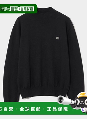 韩国直邮SATUR设计师款大气简约日常休闲个性毛衣SA23FWMK19BK