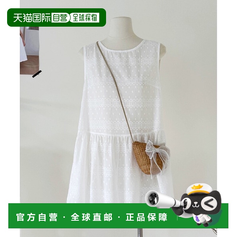 1h可退 日本直邮WEGO 女士层叠透视波点连衣裙 DF25SM04L0001服饰