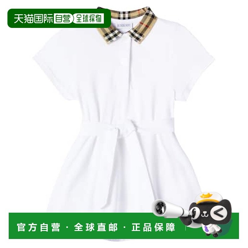 1h可退 香港直邮潮奢 Burberry 巴宝莉 女童 格纹棉质Polo衫式连,童装/婴儿装/亲子装,连衣裙,淘宝优惠券,粉丝福利购,淘宝优惠卷