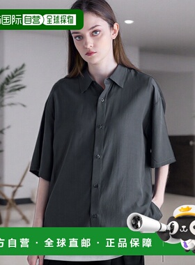 1h可退 日本直邮SOCCE 男女同款丝滑感宽松短袖衬衫 soc250001