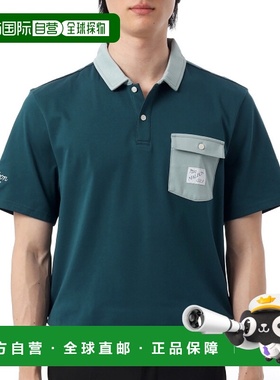 韩国直邮MALBON JOVIS 纯色 POLO 衫 (M-9166-OCN) 短袖珠地网眼/