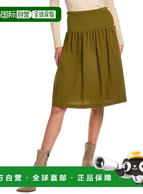 自营Proenza Schouler White Label Armina Mini Skirt - green