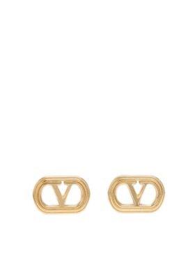 VALENTINO 女士耳饰 WJ0Y80METL01 CO 黄色 椭圆形金属耳环