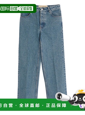 香港直邮VALENTINO 男士牛仔裤 VDE05PB0W558 CO 蓝色直筒裤