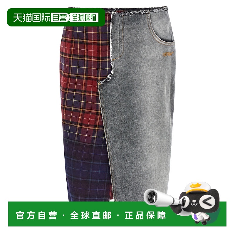1h可退 香港直邮OFF-WHITE 女士半身裙 OWYF02FF25DEN00112601260