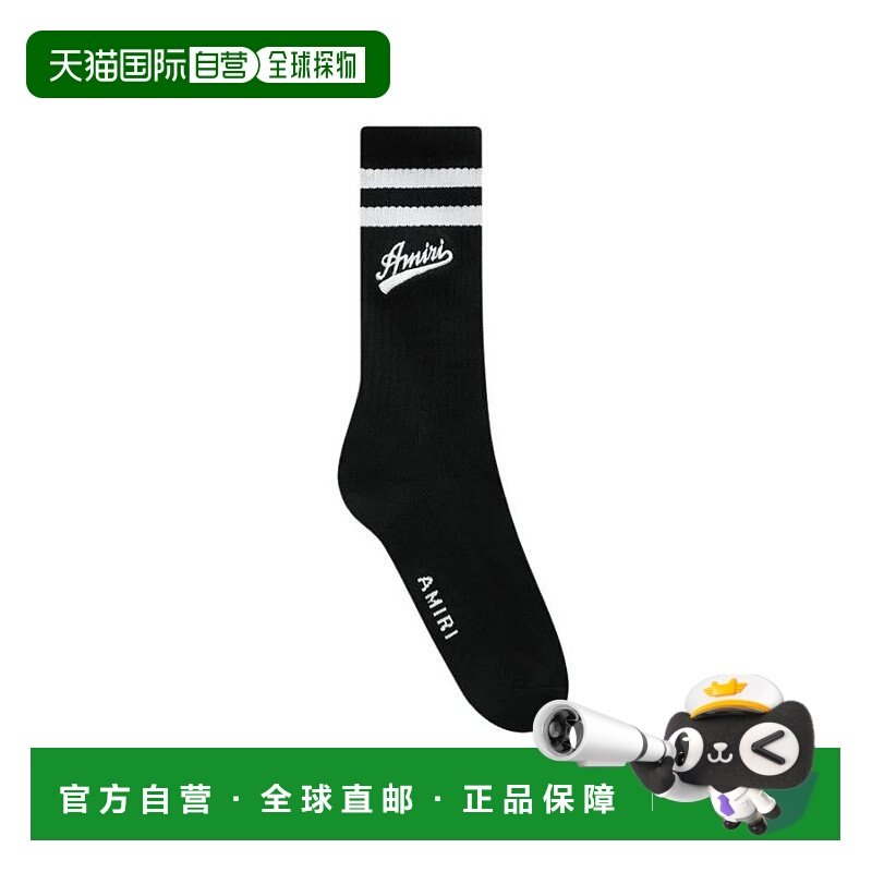 自营Amiri Varsity Script Socks in Black - black 美国奥莱直发