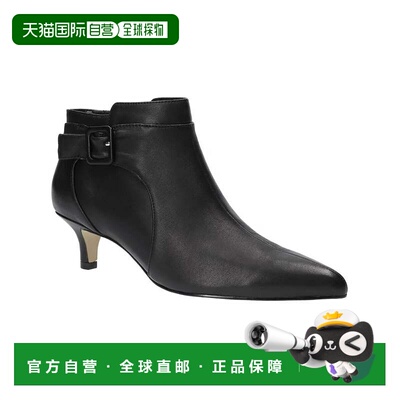 自营Bella Vita Bindi Boots Black Leather Pointed Toe Ankle B