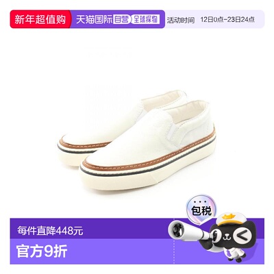日本直邮中古Tods托德斯女A级95新牛皮鞋白色