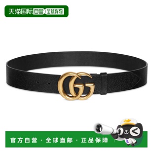 1h可退 香港直邮潮奢 Gucci 古驰 男士 GG Marmont系列宽版腰带 4