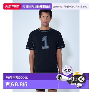 1h可退 香港直邮Satisfy 男士 徽标图案棉质针织T恤 11072BKONE