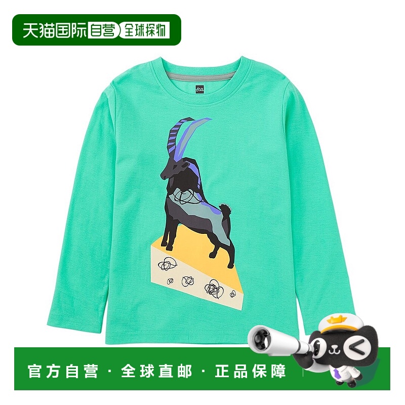 自营 Tea Collection Ram A Fromage图案T恤-蓝色 美国奥莱直发