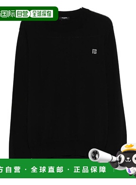 香港直邮BALMAIN 男士针织衫 GH1KD000KJ53EQU SS2026 黑色 Balma