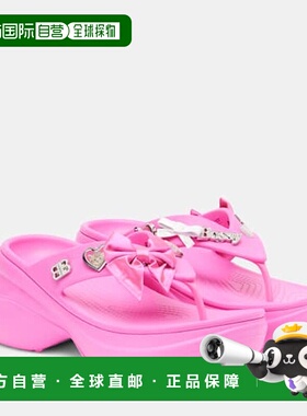 香港直邮Balenciaga 巴黎世家 女士 X Jibbitz凉鞋 防水台人字拖