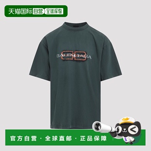 1h可退 香港直邮Balenciaga 巴黎世家 男士 BB ICON STENCIL中号T