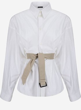 BALENCIAGA 女士衬衫 809066TNM609000 AW2024 白色