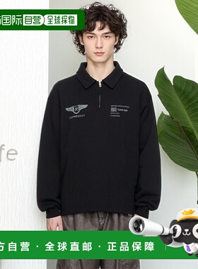 香港直邮Represent 男士 黑色 Team Rep Quarter Zip 套头衫 MLM4