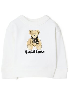 BURBERRY 男童针织毛衣 81089181 CO 白色 托马斯熊棉质运动衫