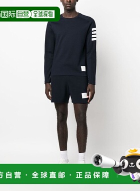 香港直邮THOM BROWNE 男士T恤 MJS245A07323415 SS2025蓝色上衣