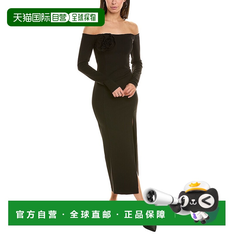自营Nicholas Miriam Midi Dress - black 美国奥莱直发