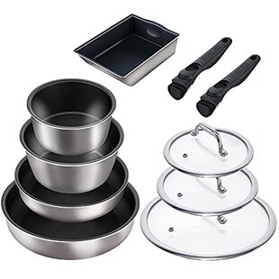 IRIS OHYAMA 煎锅 奶锅 10件套装 钻石格雷斯 DG-S10S