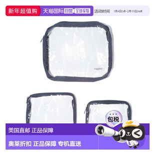 自营baggallini Clear Travel Pouches 3 Piece Set Cosmetic Toi