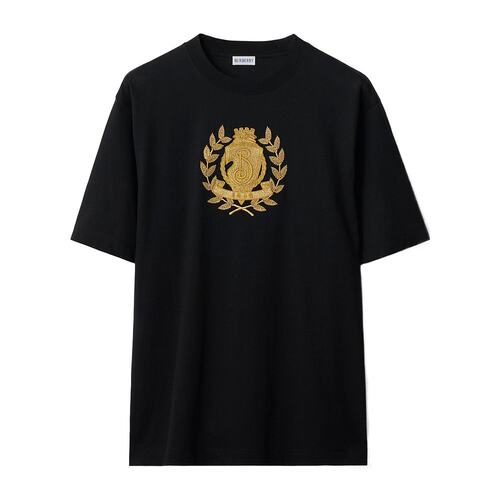 BURBERRY 男士T恤 81081671 SS2025 黑色 短袖T恤