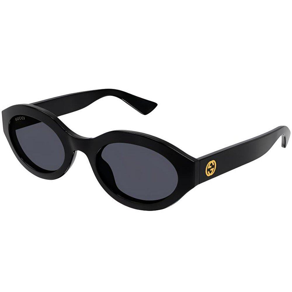 【配眼镜盒】欧洲直邮gucci 男士黑色椭圆形时尚潮流太阳镜
