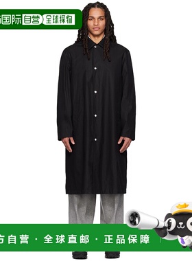 香港直邮Jil Sander 吉尔 桑达 男士 黑色印花大衣 J23AA0007J450