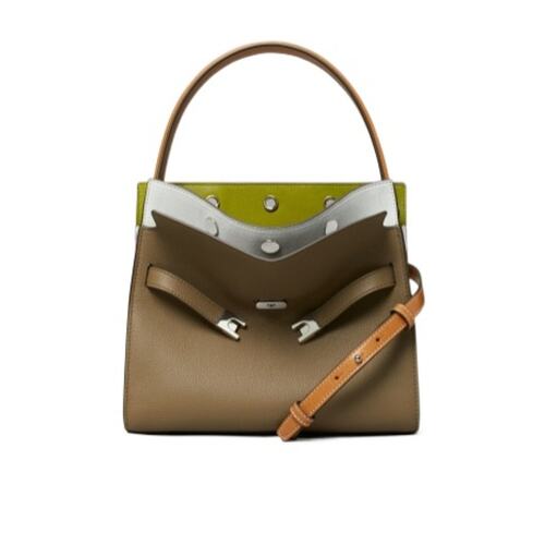 Tory Burch LEE RADZIWILL 小号纹理拼色双层手袋 158716