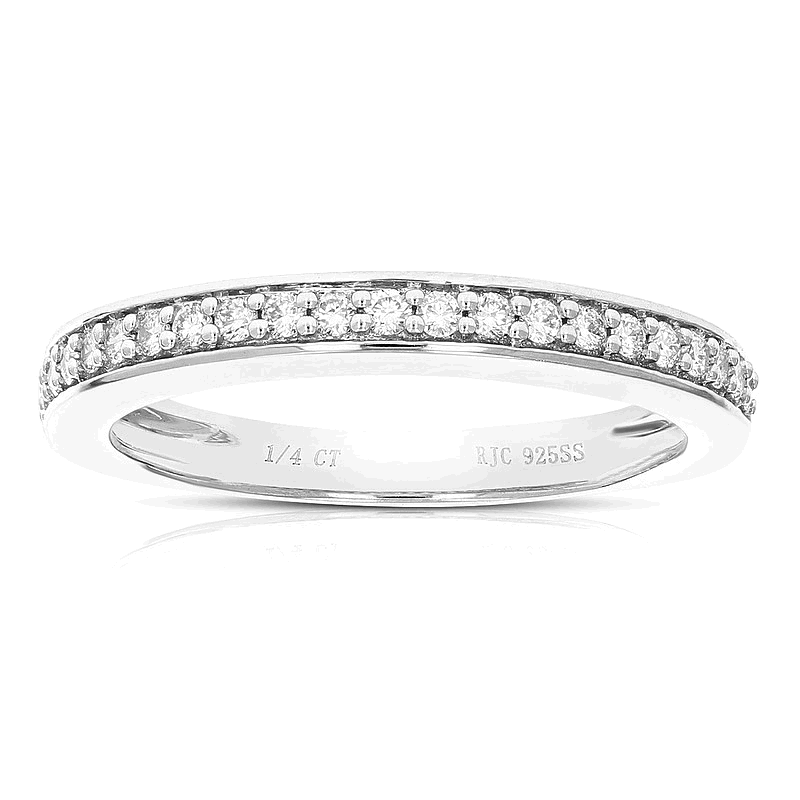 自营 vir jewels1/4 克拉 22 颗宝石圆形切割实验室培育钻石结婚